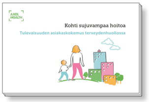 Äiti ja lapsi käsi kädessä matkalla sairaalaan